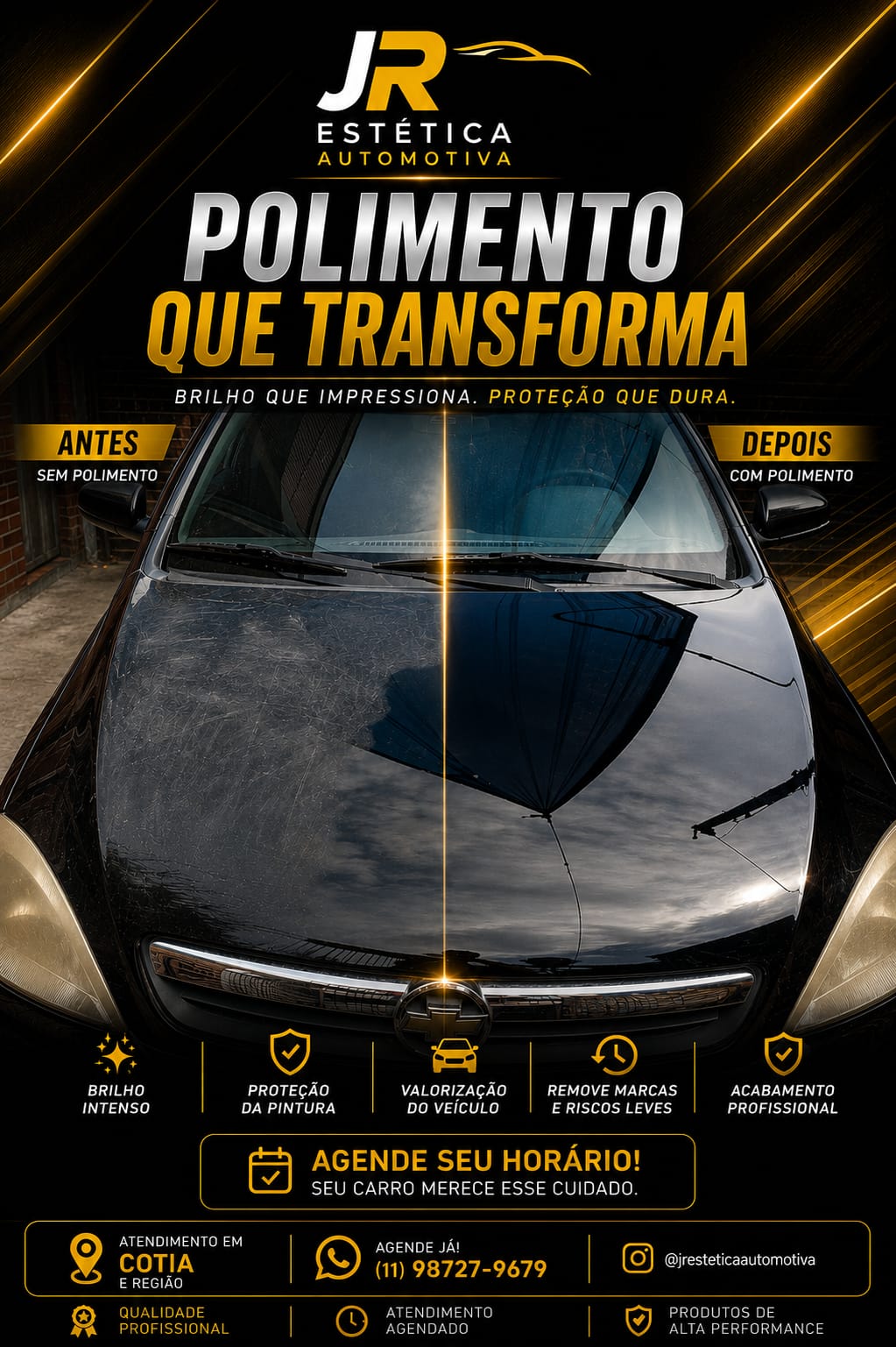 Polimento realizado pela JR Estética Automotiva
